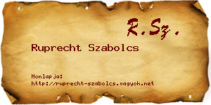 Ruprecht Szabolcs névjegykártya